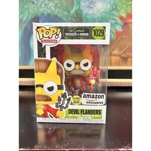 The SIMPSONS TREEHOUSE OF HORROR Devil Flanders Glows In The Dark 1029 AAA3156